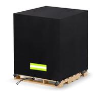 Copertura per pallet impermeabile, coperture per pallet resistenti e impermeabili per pallet, 130 x 133 x 111 cm, copertura per scatola sfusa da 130 x 130 x 111 cm, colore nero, adatto per mobili da