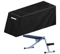 Copertura per panca da esercizio, pieghevole, tappetino da allenamento, colore nero, protezione universale dalla polvere per attrezzi da fitness, protezione impermeabile per esterni, senza costante