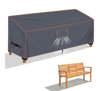 Copertura per Panca da Giardino 3 Posti, Impermeabile, 183x75x66/91, Grigio