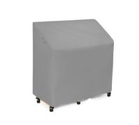 Copertura per panca da giardino da esterno, progettata per tavoli da vaso, realizzata in tessuto Oxford 210D, con orlo a coulisse e quattro chiusure resistenti al vento (grigio)