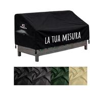 Copertura per panca da giardino su misura, traspirante e resistente al vento, robusta copertura protettiva per mobili da giardino, copertura nera personalizzata [131]