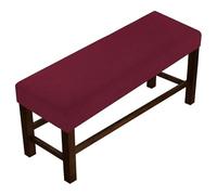 Copertura per Panca Elasticizzata,Fodera per Panca Copripanca per Sala da Pranzo,Fodera per Panca Pianoforte Non-Antiscivolo, per Hotel, Banchetti, Ristorante, Soggiorno(Wine Red,90-120cm)