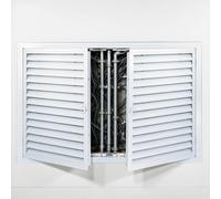 Copertura per pannello di accesso a filo, Pannello di accesso ventilato con persiana e maniglia, sportello a doppia porta(90x78cm (35.5x31in))