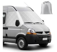 Copertura per parabrezza compatibile con Renault Master 2010-2025, Argentato Anteriore Parasole per Finestrino, Blocca I Raggi UV, Protegge da Vento e Intemperie, Mantiene Il Veicolo Fresco