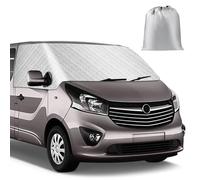 Copertura per parabrezza compatibile con Renault Trafic 2014-2025, Argentato Anteriore Parasole per Finestrino, Blocca I Raggi UV, Protegge da Vento e Intemperie, Mantiene Il Veicolo Fresco