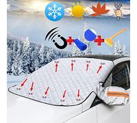 Copertura per parabrezza dell'auto, con 9 magneti, protezione antigelo per auto, pieghevole, contro sole, polvere, ghiaccio, neve, gelo (183 x 116 cm)