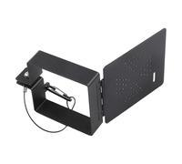 Copertura per paraurti in acciaio per camper, con bloccaggio sicuro e ventilazione, adatta per paraurti quadrato da 4 pollici, kit protettivo nero con strisce di gomma e viti