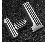 Copertura per pedali, per Infiniti G25 G35 G37 2007-2021, AT Accelerator Gas Freno Pedale Poggiapiedi Accessori per Pedali Auto in Acciaio Inox (3 Pezzi AT con Resto)