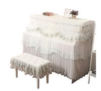 Copertura Per Pianoforte A Coda Custodia for pianoforte ricamata in pizzo Copri sgabello Piccolo panno for a doppia Tende a doppio strato di garza sottile fresco(Green,Piano cove153x33x120)