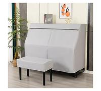 Copertura Per Pianoforte A Coda Set di coperture for pianoforte Coprisedili for sgabelli, generale, moderno e impermeabile, coprisedili for la casa, in tessuto for(Gray white,Double seat)