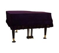 Copertura per pianoforte, copertura antipolvere, copertura in velluto, rivestimento in tessuto lavabile Triangle Bordered Piano Cover, Viola