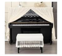 Copertura per pianoforte, copertura antipolvere per pianoforte, copertura completa, in tessuto di pizzo, per suonare il pianoforte, comodo, in tessuto, non c'è bisogno di toglierlo (beige, sedia da 38