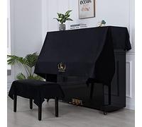 Copertura per pianoforte, copertura antipolvere per pianoforte, copertura protettiva per 138x200 cm Yamaha Kawai-US vari pianoforti verticali, nero (non include coprisedia)