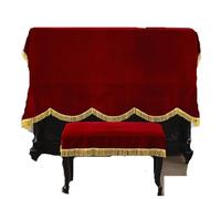 Copertura per Pianoforte Piano Cover 1piece Gold Velvet Household Minimalist Dust Cover Decorative Dust-proof Piano Stool Cover(Color 01,Bench 60x40cm 1piece)