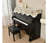 Copertura per pianoforte verticale, 150cm Euro Leaf Tassel Upright Piano Cover and Stool Multicolor Multisize Cloth(Silver,Double stool cover 76 * 36cm)