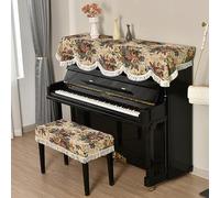 Copertura per pianoforte verticale, 150cm Upright Piano Cover With Stool Multicolor Multiple Sizes(Rose Bloom,Single stool cover 56 * 36cm)