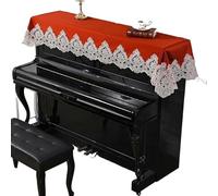 Copertura per pianoforte verticale, 150cm Upright Piano Multicolor Lace Velvet Ruffle Cover Stool & Keyboard Multi Sizes(Red,Only Piano Cover 85 * 220cm)
