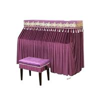 Copertura per pianoforte verticale, Cloth Upright Piano Cover With Stool Multicolor Multiple Sizes(Purple,(Standard Piano+Double Stool) Cover)
