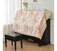 Copertura per pianoforte verticale, Gold Lace Ruffle Upright Piano Cover With Stool Multicolor Multiple Sizes(Cluster of Golden,Single stool cover 56 * 36cm)