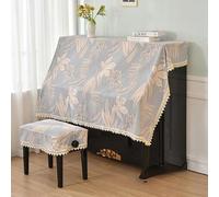 Copertura per pianoforte verticale, Gold Lace Ruffle Upright Piano Cover With Stool Multicolor Multiple Sizes(Golden Wind Delivery,Double stool cover 76 * 36cm)