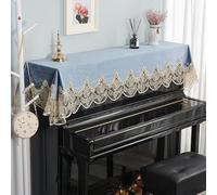Copertura per pianoforte verticale, Half Upright Piano Cloth Cover With Stool Multicolor 148-152 cm(Blue Moon)