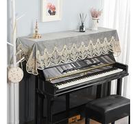 Copertura per pianoforte verticale, Half Upright Piano Cloth Cover With Stool Multicolor 148-152 cm(Gray Moon)