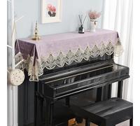 Copertura per pianoforte verticale, Half Upright Piano Cloth Cover With Stool Multicolor 148-152 cm(Purple Moon)