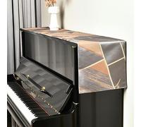 Copertura per pianoforte verticale, Square Half Upright Piano Cover With Stool Sun Multicolor 33x200cm(Gold Coast)