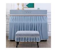 Copertura per pianoforte verticale, Upright Cotton Linen Piano Cover Multicolor With Stool Multiple Sizes(Blue,Single stool 36 * 56cm)