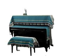 Copertura per pianoforte verticale, Upright Piano Keyboard Cover Ball Tassel Multicolor Cotton Linen 88 Keys Multi-Size(Blue,Keyboard cover 220 * 30cm)