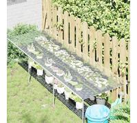 Copertura per piante in PVC trasparente, 2 x 1,5 m, con occhielli, impermeabile, per giardino, terrazza, aiuola rialzata e protezione dalle erbacce, robusta copertura per il pavimento contro il gelo e