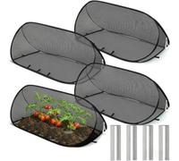 Copertura per piante in rete con supporto in filo di acciaio traspirante a rete fine per l'esclusione degli insetti e il flusso d'aria Tenda protettiva pieghevole per giardino