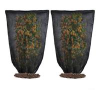 Copertura per piante in rete nera 70 per giardino, protezione dai raggi UV contro uccelli e insetti, 78 x 118 cm (2 pezzi)