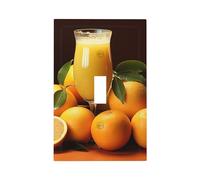 Copertura per piastra da parete con succo d'arancia Copertura per piastra interruttore duplex 1 gang copertura presa elettrica piastra a parete copri interruttori per cucina camera da letto Decor