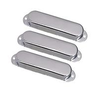 Copertura per pickup per chitarra elettrica, senza foro, colore argento, 77 x 18,2 mm (lunghezza x larghezza)