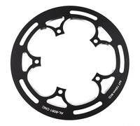 Copertura per pignone in lega di alluminio per BCD 130 mm, protezione guarnitura a velocità singola per 50T, 52T, 54T, protezione per cambio anteriore della bici (nero)