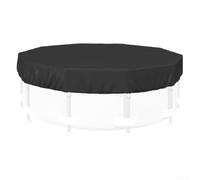 Copertura per piscina fuori terra, copertura invernale rotonda resistente agli strappi con efficaci caratteristiche antivento per protezione dalle foglie (94 L x 94 W)