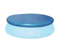Copertura per piscina in PE per la prevenzione di polvere e foglie, con coulisse regolabile per resistenza al vento (diametro 244 cm)