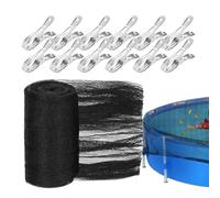 Copertura per piscina interrata, rete parasole rotonda per piscina esterna, rete parasole da giardino con 12 clip per professionisti, custodi aziende, commerciali, esterni, interni, patio, cortile