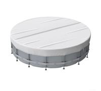 Copertura per piscina rotonda resistente con vantaggi solari, design con coulisse facile da usare, protegge le piscine dai detriti e mantiene la temperatura dell'acqua confortevole (1,8 m)