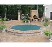 Copertura per piscina rotonda resistente, protezione invernale in rete solida per piscine interrate, include hardware, design durevole per piscine da 3 a 10 m