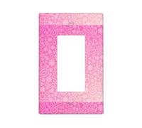 Copertura per placca da parete per la consapevolezza del cancro al seno, con nastro rosa, 1 banda, dimensioni standard 11,2 x 6,9 cm, copertura decorativa per interruttore della luce, in policarbonato
