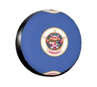 Copertura per pneumatici con bandiera dello stato del Minnesota da 14-17 pollici ruota pneumatico Diametertrailer auto camion pvc impermeabile protezione antipolvere
