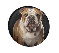 Copertura per pneumatici con bulldog inglese, impermeabile, anti UV, da 24 pollici, per asse singolo, per camper, camion, SUV, rimorchio, universale, per tutte le stagioni