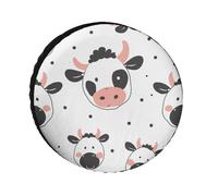Copertura per pneumatici con stampa di mucca, impermeabile, anti UV, da 24 pollici, per camper, camion, SUV, rimorchio, universale, per tutte le stagioni