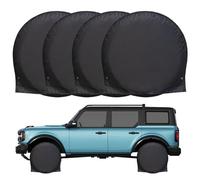 Copertura per pneumatici per camper, 4 pezzi, in tessuto Oxford, con cinghie di fissaggio elastiche, per parcheggio, camion, roulotte