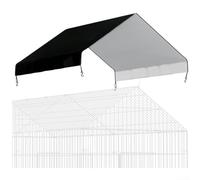 Copertura per polli, 140 x 100 cm, resistente tessuto Oxford per pollaio grande, impermeabile, protezione UV, vento, pioggia, neve, colore nero