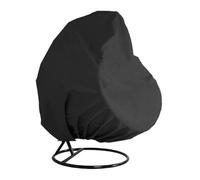 Copertura per poltrona in vimini, copertura per sedia a sdraio, per esterni, in rattan, impermeabile, copertura protettiva per poltrona da giardino per 2 persone (nero, 230 x 200 cm)