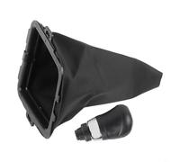 Copertura per pomello del cambio auto con sovraccoperta, in pelle ABS, per Fiesta 2008-2012, kit di accessori interni neri, per una facile installazione, elegante aggiornamento (velocità 5R)