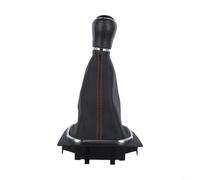 Copertura per pomello del cambio dell'auto, telaio del bagagliaio per Golf MK5 MK6 per Jetta 2004-2014, trasmissione manuale, alloggiamento in pelle ABS rosso nero 26 cm (6 velocità linea rossa)